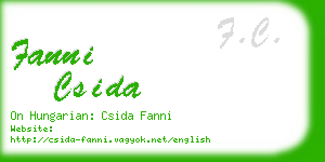 fanni csida business card